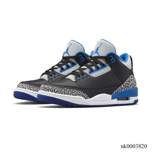 AJ 3 Sport Blue Shoes Sneakers - nk0003820 image 2