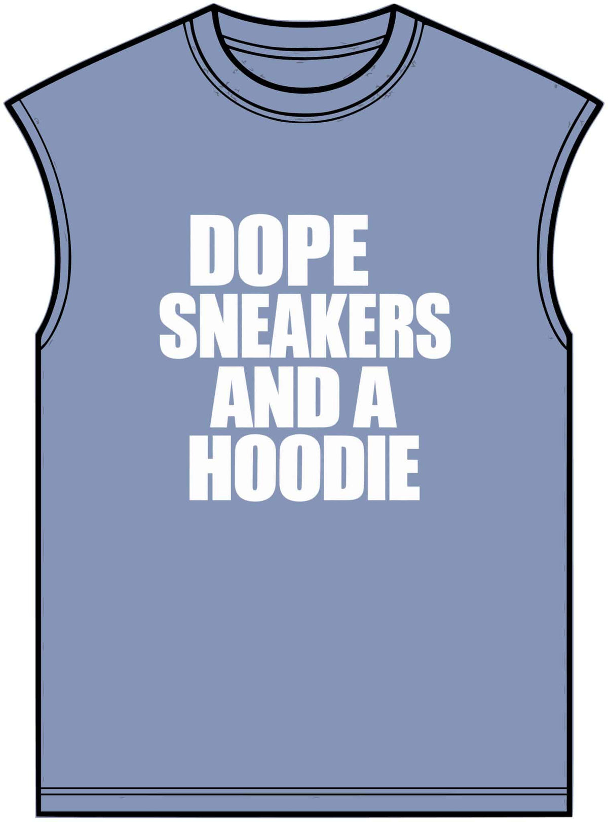Graphic Print Unisex Garment-Dyed Muscle Tee – POD0036 image
