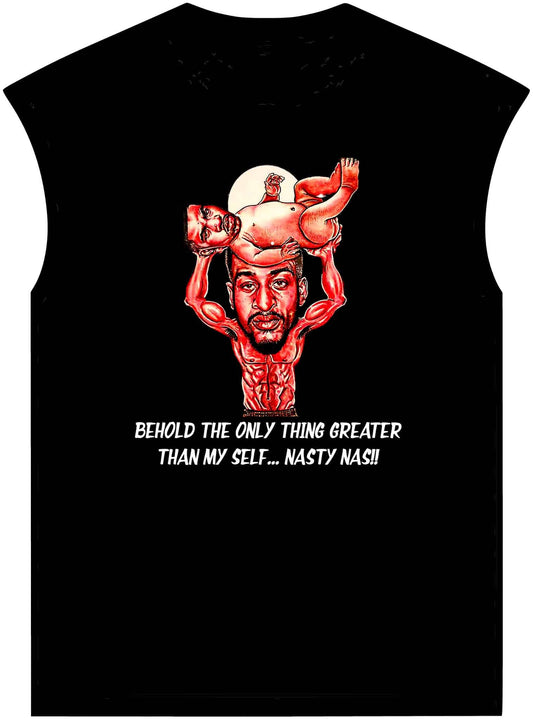 Nas The Last Word Unisex Garment-Dyed Muscle Tee image 0