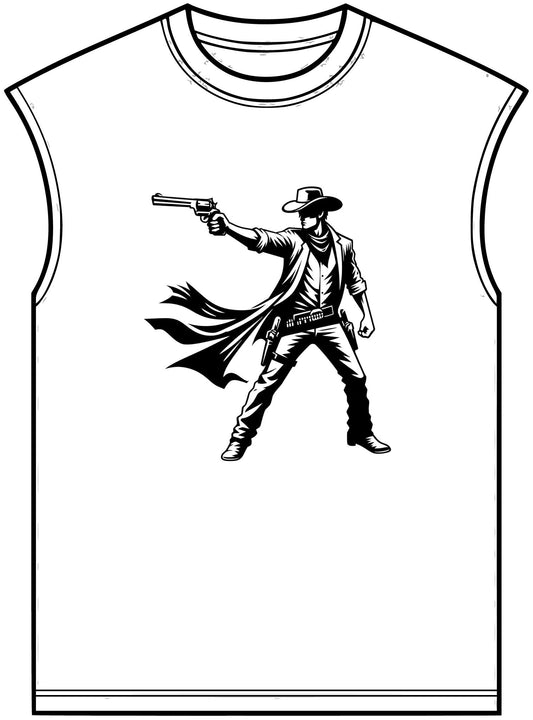 Wild West Gunslinger 1 Unisex Garment-Dyed Muscle Tee