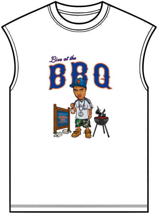 Rap Nas Live At The BBQ Unisex Garment-Dyed Muscle Tee image 0