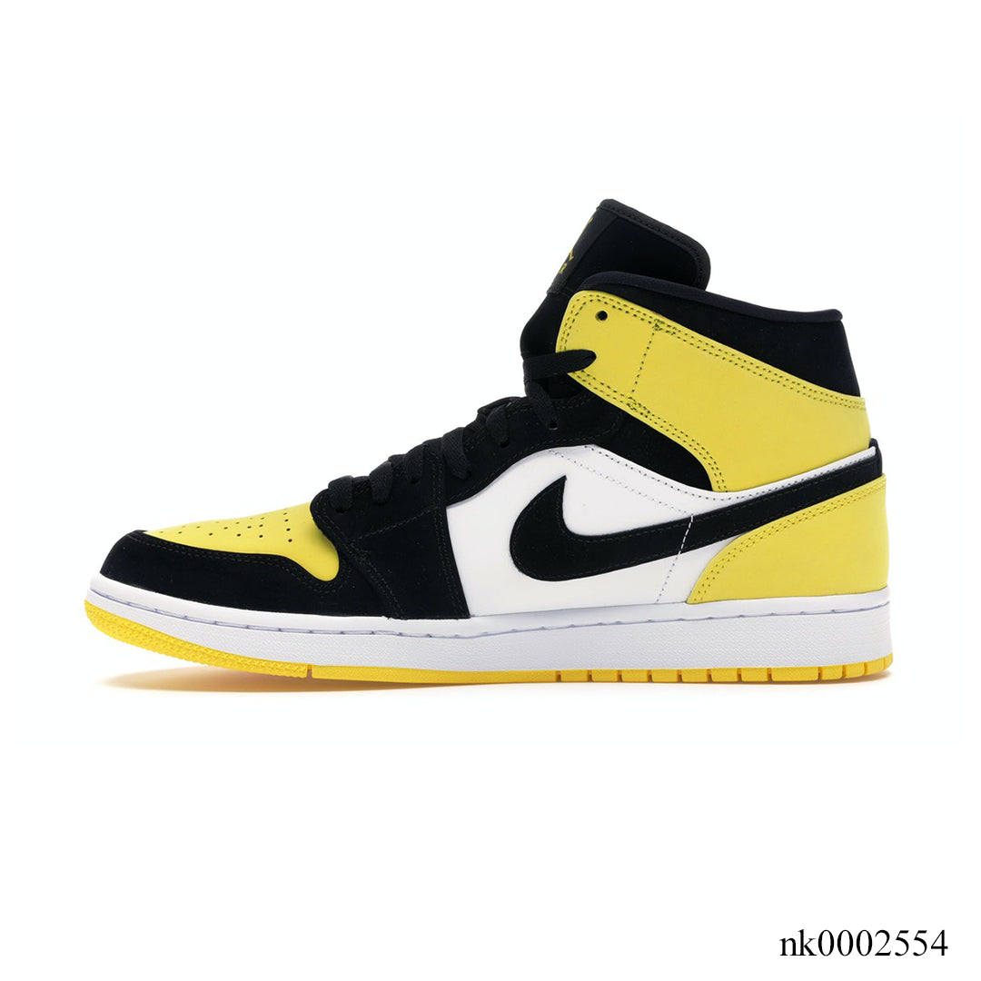 Air Jordan 1 Mid Yellow Toe Black Shoes Sneakers - nk0002554 image 1