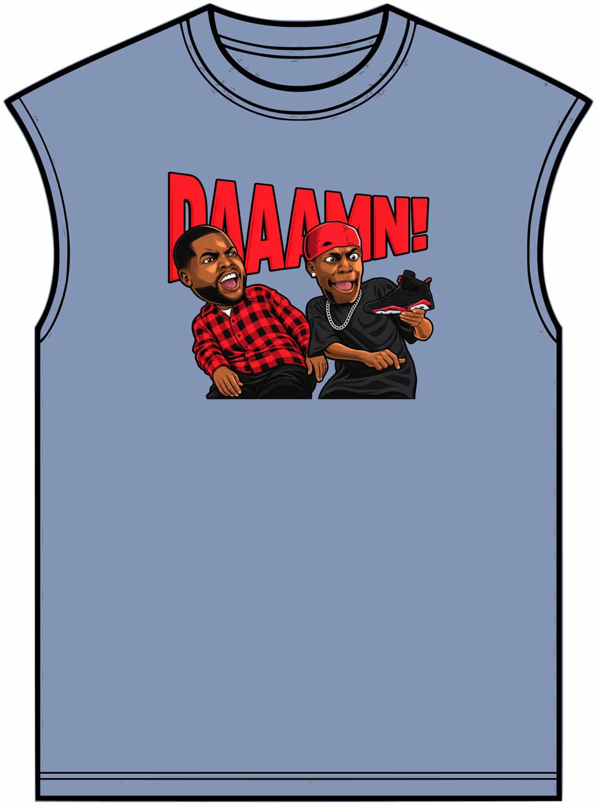 Graphic Print Unisex Garment-Dyed Muscle Tee – POD0035 image