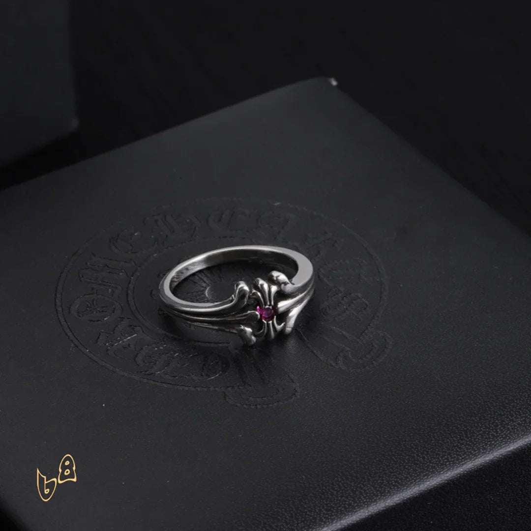 CH Ruby Floral Ring - CH0088 - Pink image