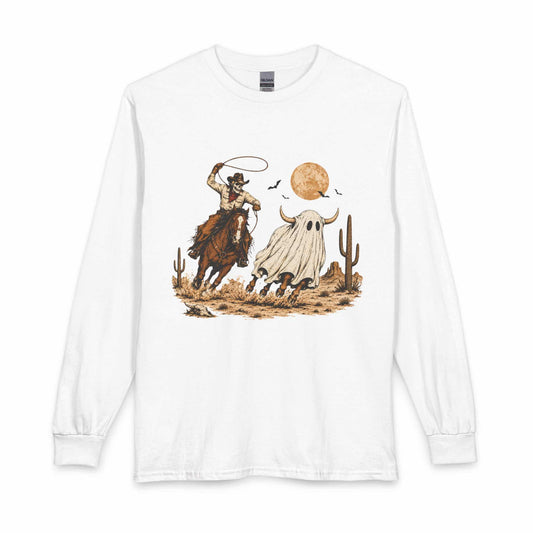 Halloween Cowboy Long Sleeve T-Shirt image 0
