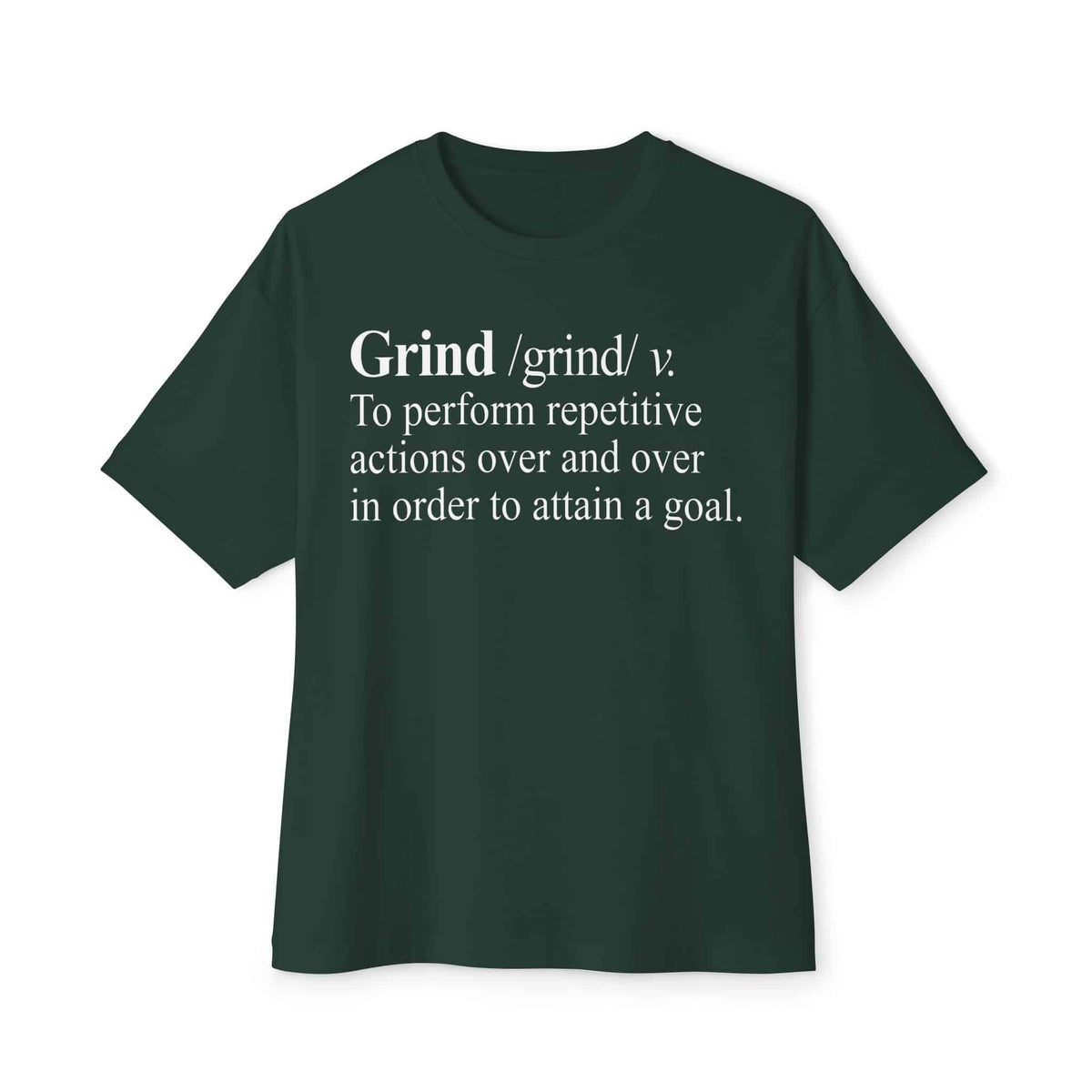 Grind Definition Unisex Oversized Boxy Tee - Forest, 2XL image