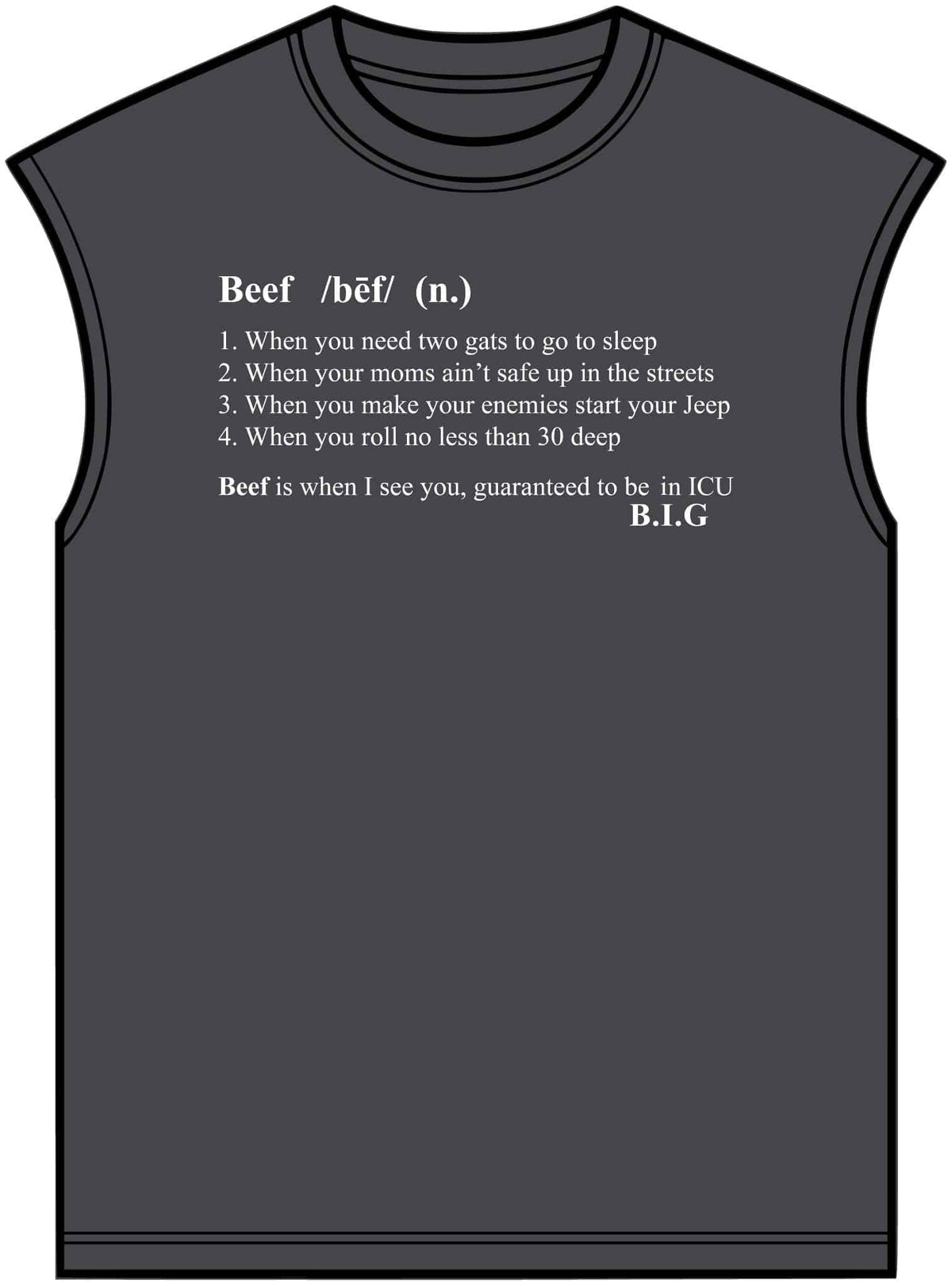 Beef Definition Unisex Garment-Dyed Muscle Tee image