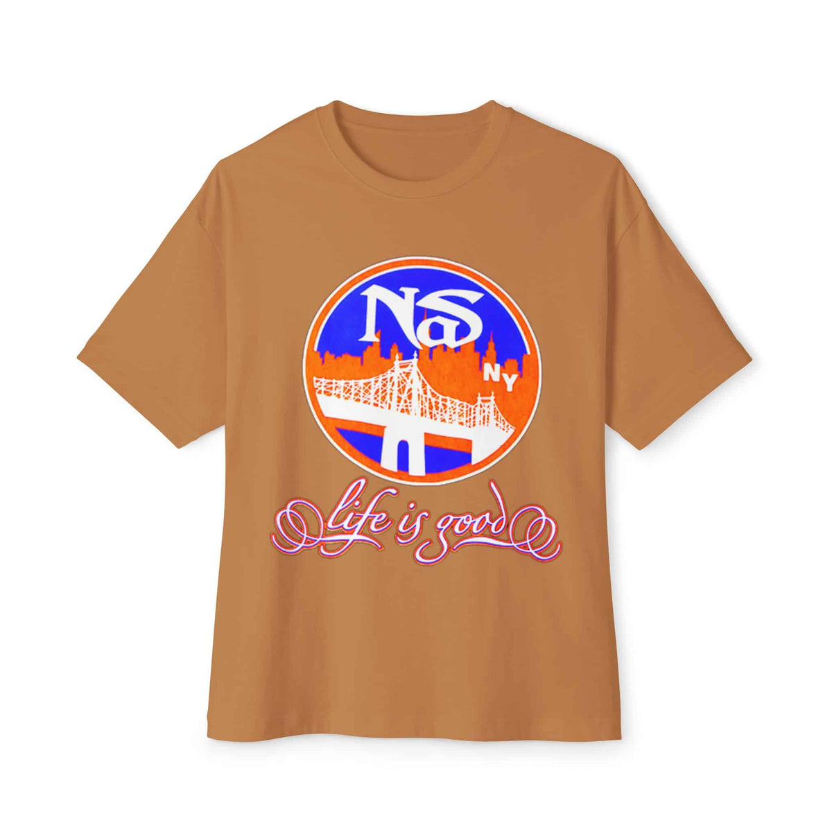 Life Is Good Unisex Oversized Boxy Tee - Toast, 2XL image