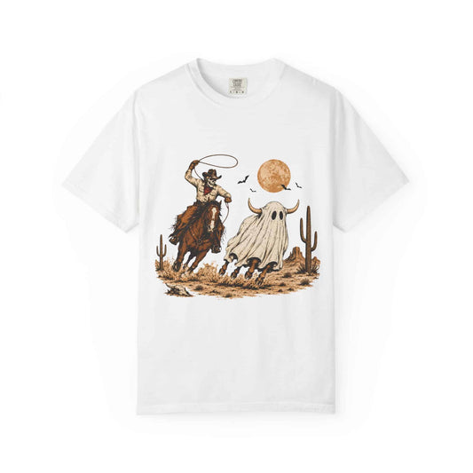 Halloween Basketball Skeleton Unisex Garment-Dyed T-shirt image 0