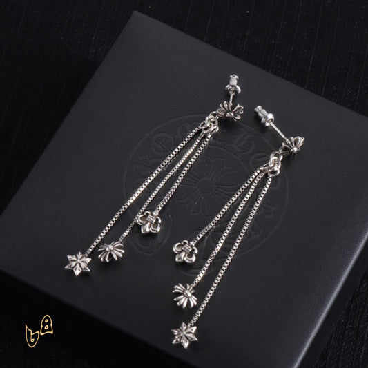 CH Triple Charm Drop Earrings - CH0157 image 2