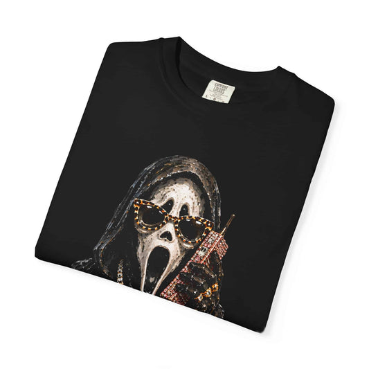 Halloween Ghostface Unisex Garment-Dyed T-shirt image 2