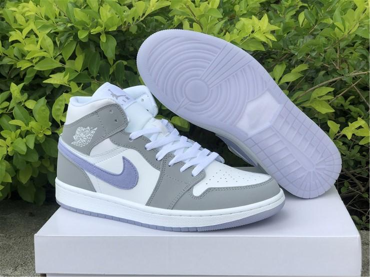 Air Jordan 1 Mid Wolf Grey Aluminum Shoes Sneakers - nk0001758 image 8