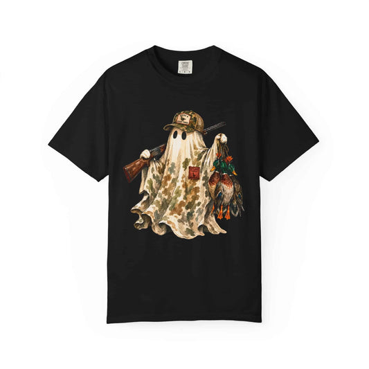Hunting Season Spooky Camo Mallards Unisex Garment-Dyed T-shirt image 0