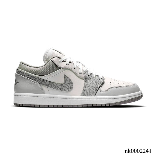Air Jordan 1 Low PRM Grey Elephant Print Shoes Sneakers – nk0002441 image 0