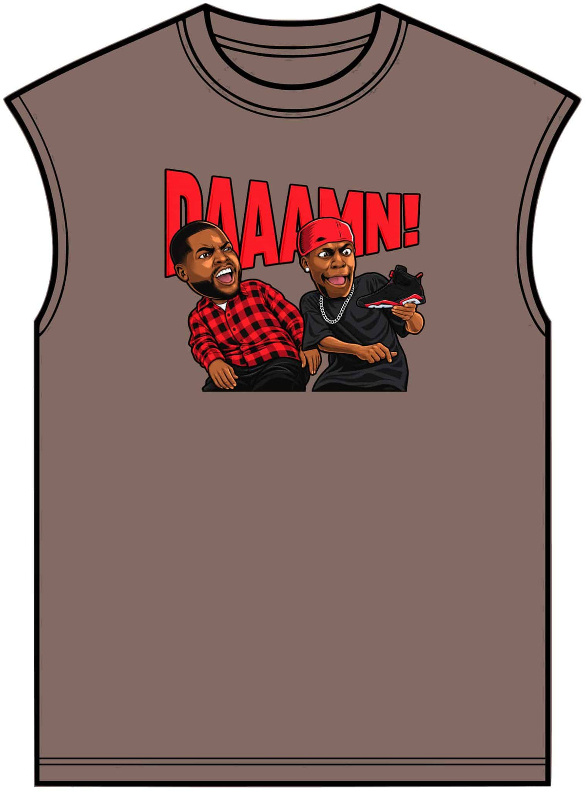 Graphic Print Unisex Garment-Dyed Muscle Tee – POD0035 image 4