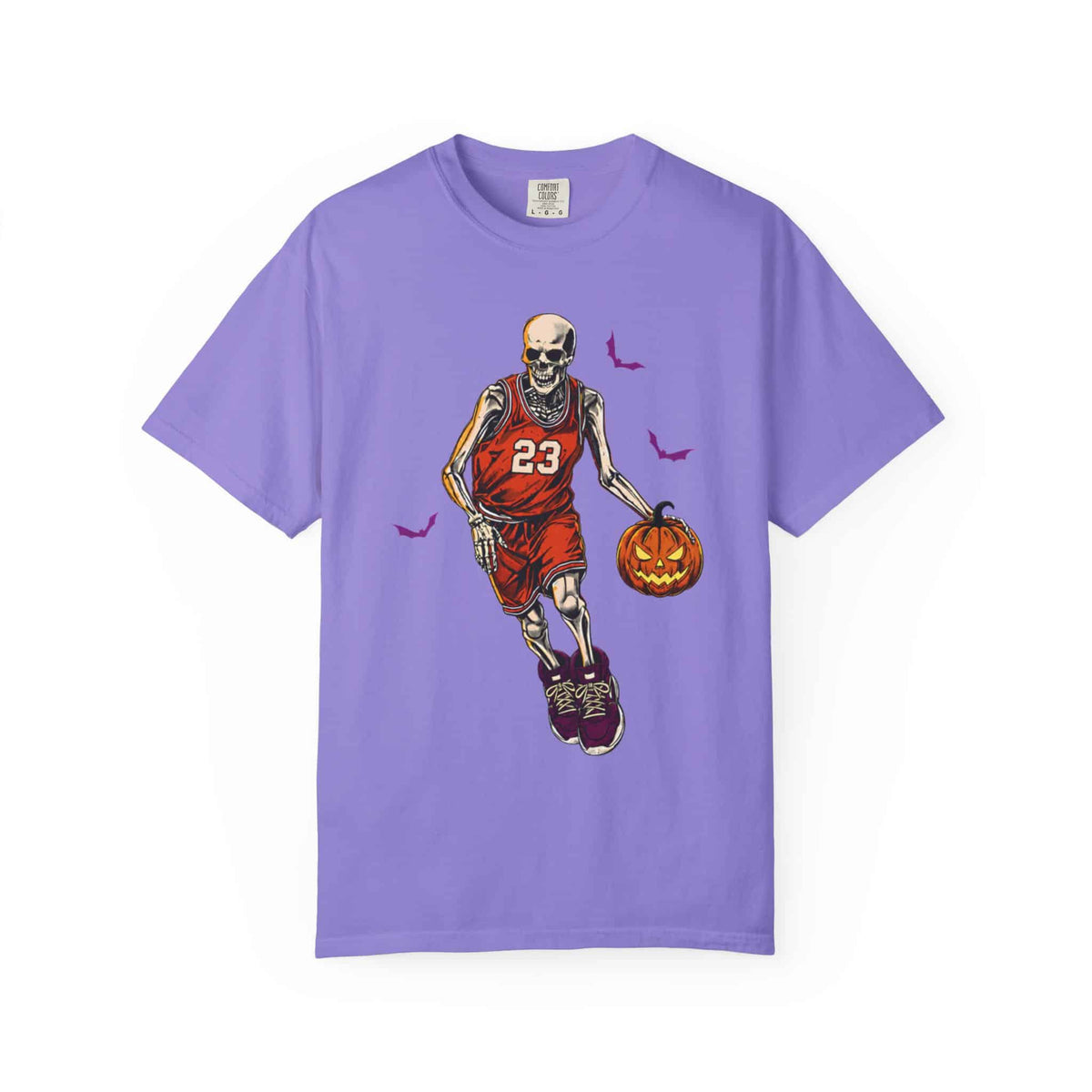 Halloween Basketball Unisex Garment-Dyed T-shirt image 42