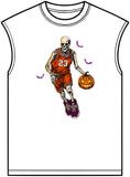 Halloween Basketball Unisex Garment-Dyed Muscle Tee image 0