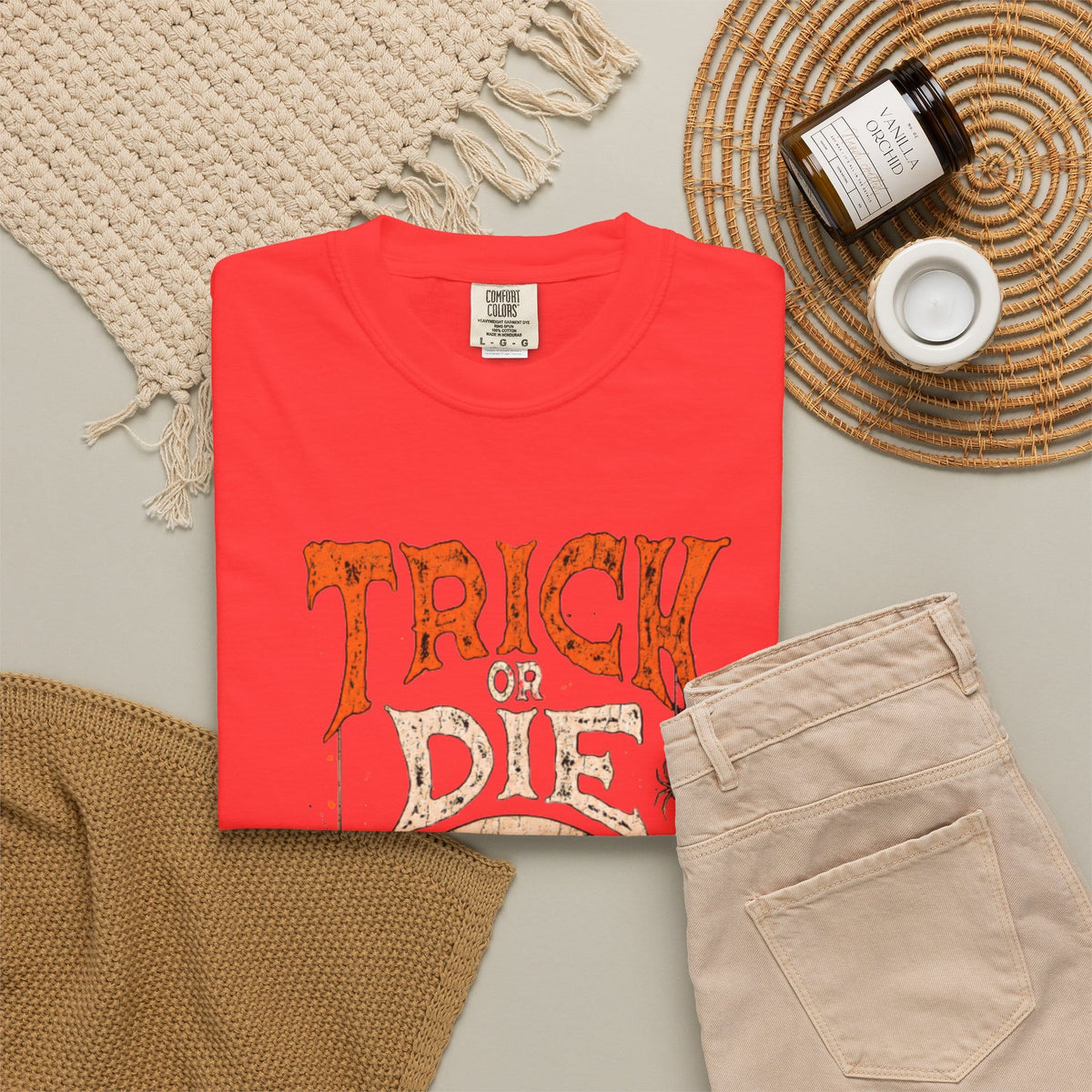 TRICK OR DIE Unisex Garment-Dyed T-shirt image 93