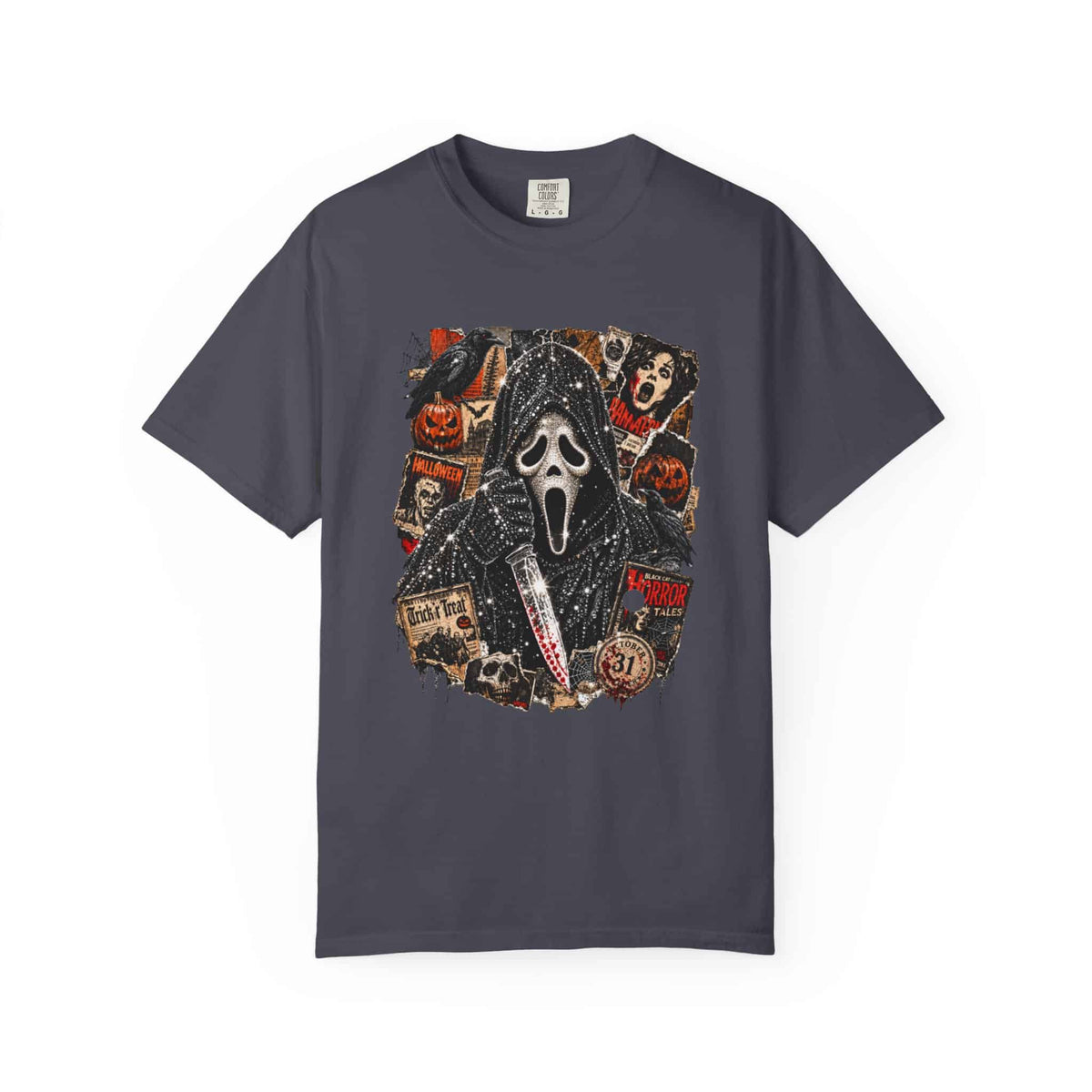 Halloween Horror Unisex Garment-Dyed T-shirt image 130