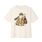 Hunting Season Spooky Camo Mallards Unisex Oversized Boxy Tee - Natural, XL image