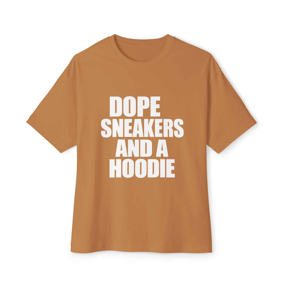Graphic Print Unisex Oversized Boxy Tee - POD0036 - Toast, 3XL image