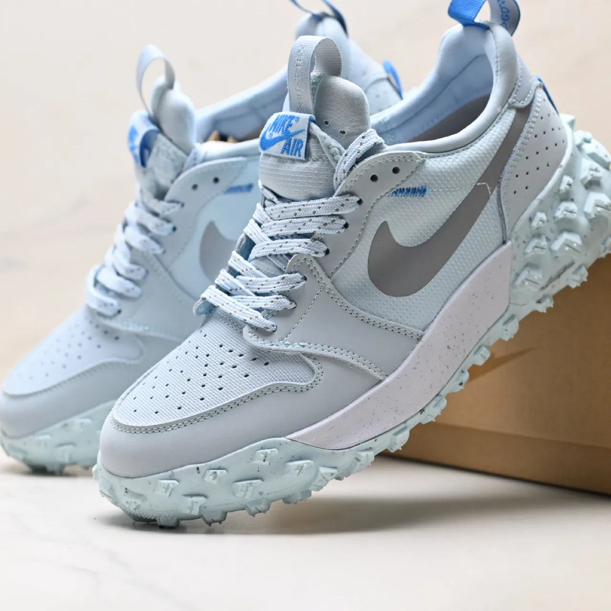 AJ 1 Low Element Gore-Tex Glacier Blue Silver Shoes Sneakers - nk0004988 image 10