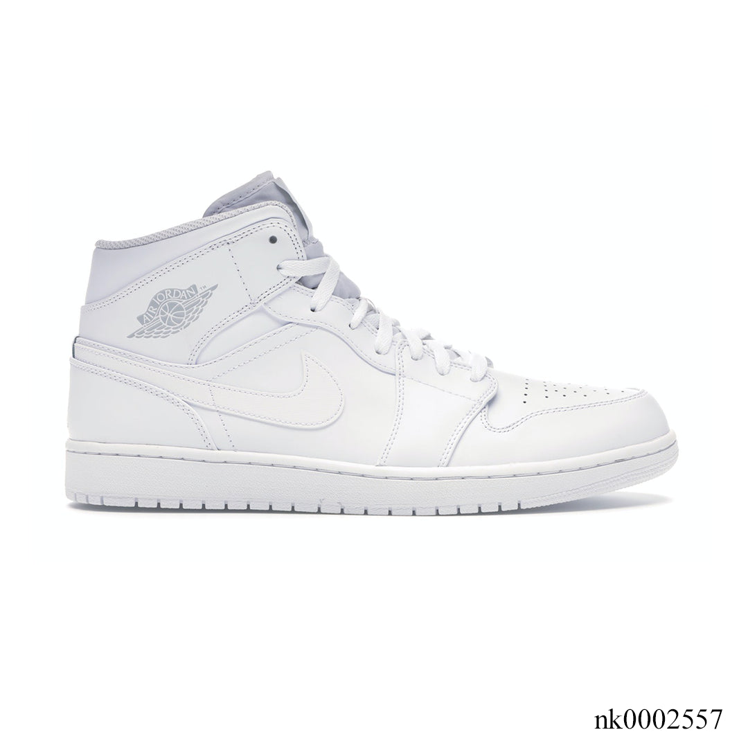 AJ 1 Mid White/Pure Platinum Shoes Sneakers - nk0002557 image 0