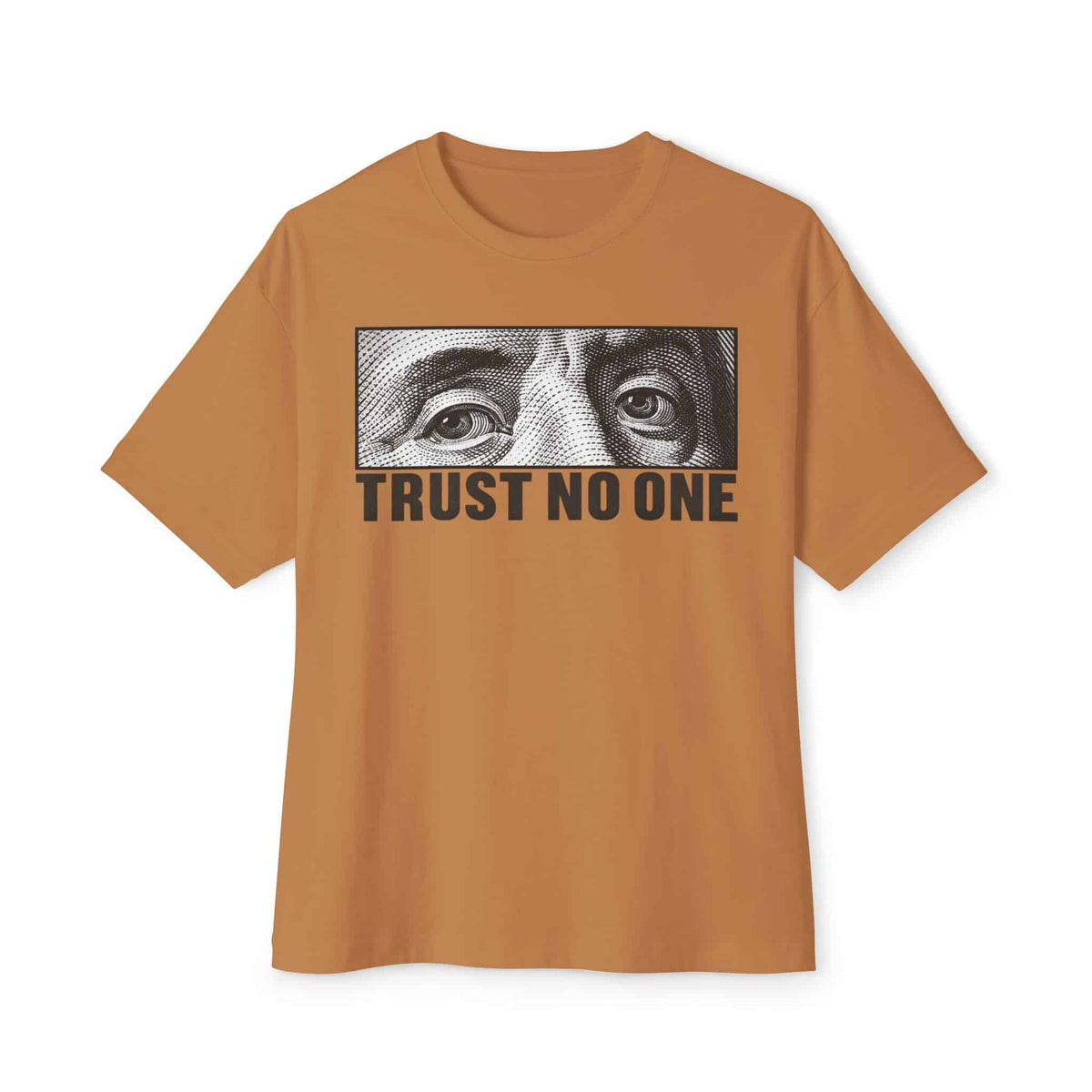 Graphic Print Unisex Oversized Boxy Tee - POD0039 - Toast, XL image