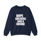 Graphic Print Crewneck Sweatshirt - POD0036 image