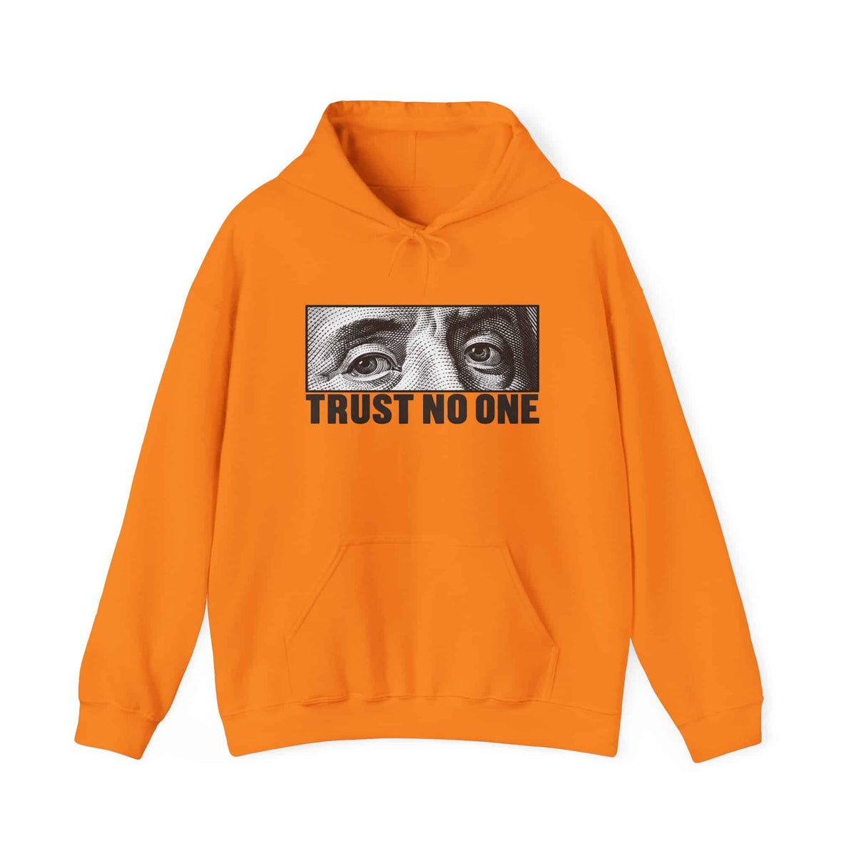 Graphic Print Hooded Sweatshirt - POD0039 - XL, Safety Orange image