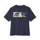 Graphic Print Unisex Oversized Boxy Tee - POD0039 - Navy, 2XL image