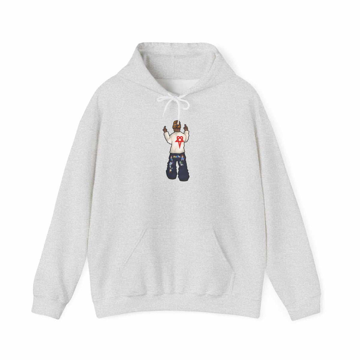 Rebel Attitude Hooded Sweatshirt - S, Ash image