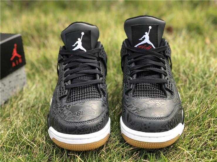 AJ 4 Retro Laser Black Gum Shoes Sneakers - nk0000654 image 11