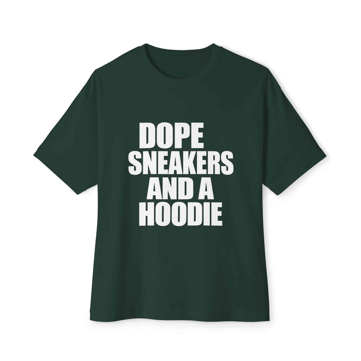 Graphic Print Unisex Oversized Boxy Tee - POD0036 - Forest, M image