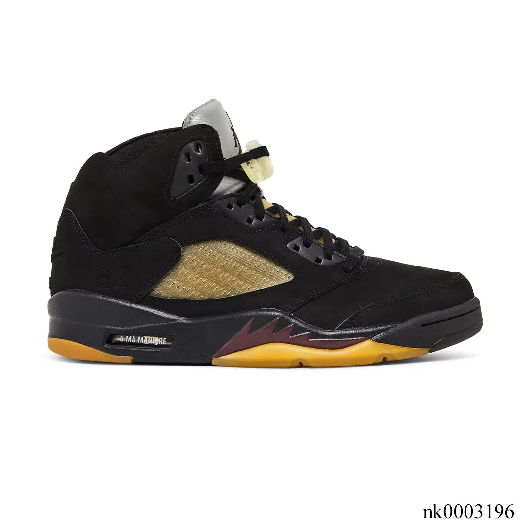 A Ma Maniére x AJ 5 Black/Burgundy Crush - nk0003196 image 0