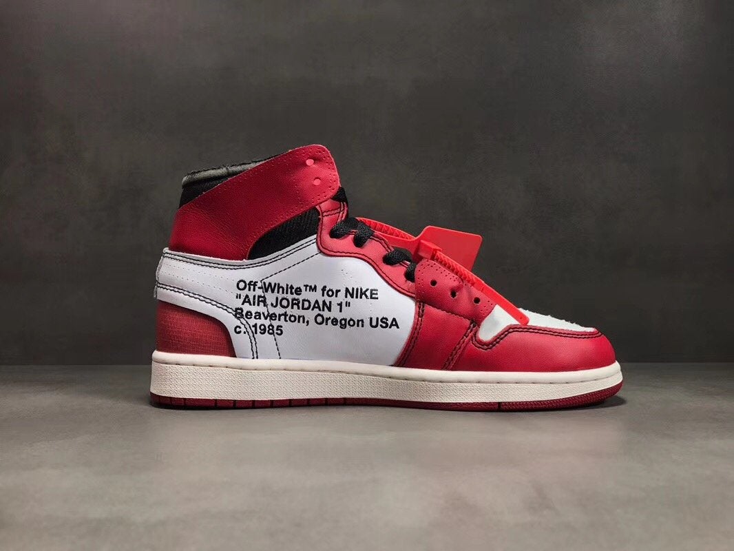 OW x Air Jordan 1 High Chicago Shoes Sneakers – nk000011 image 3
