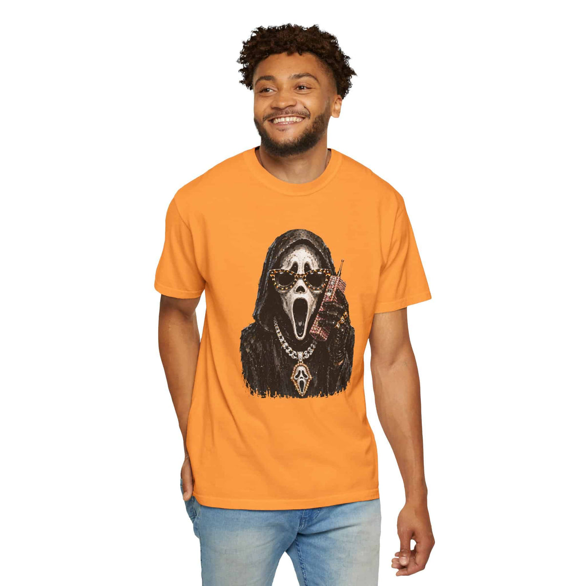 Halloween Ghostface Unisex Garment-Dyed T-shirt image 47