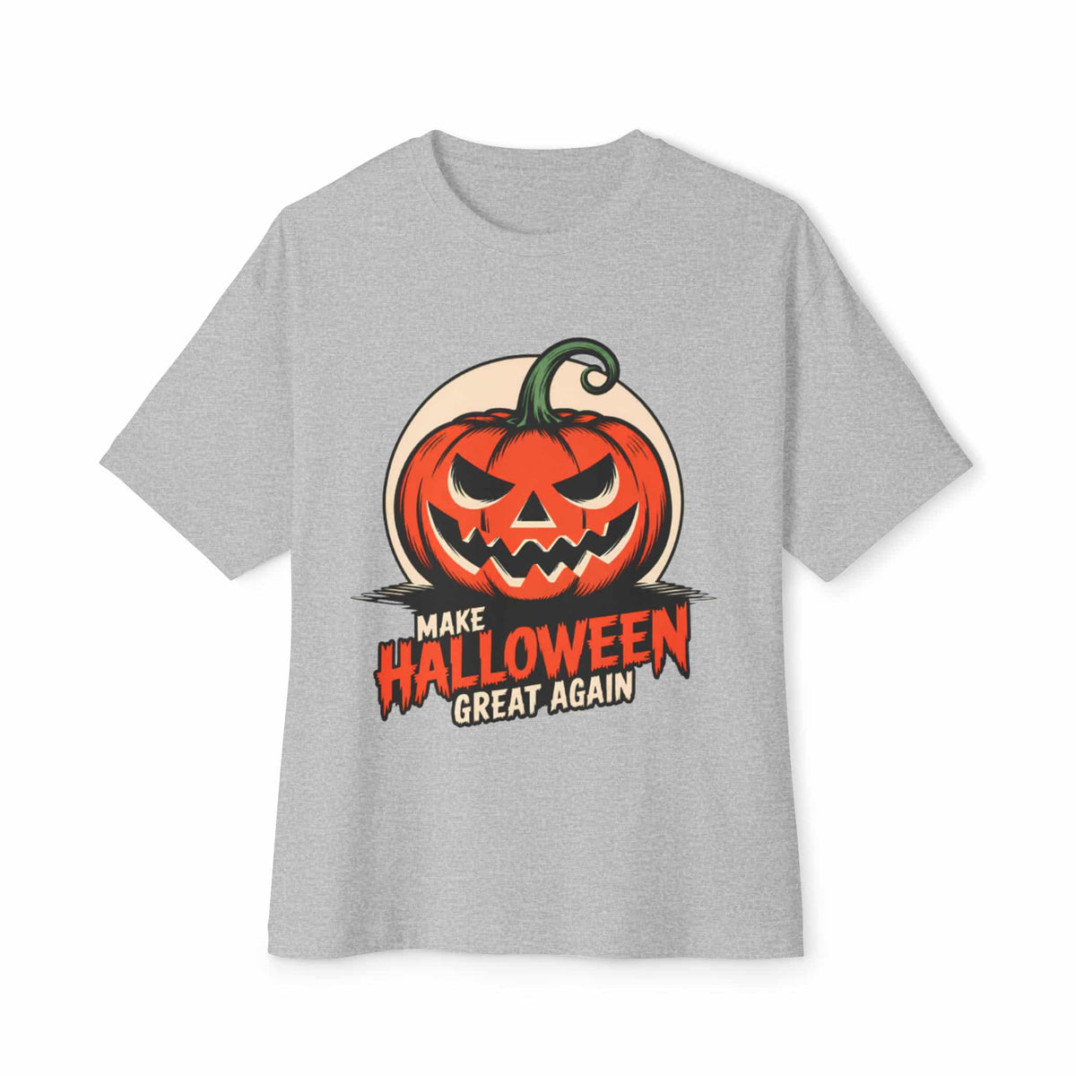 Make Halloween Great Again Unisex Oversized Boxy Tee - Athletic Heather, 2XL image