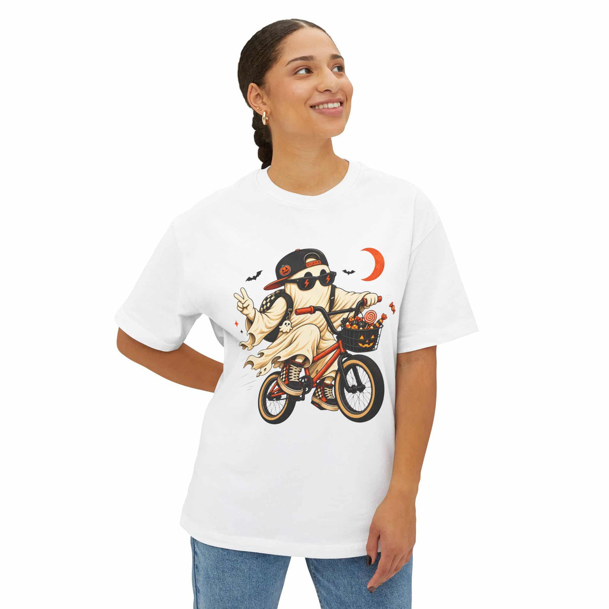 Ghost Rider BMX Unisex Oversized Boxy Tee image 44