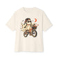 Ghost Rider BMX Unisex Oversized Boxy Tee - Natural, M image