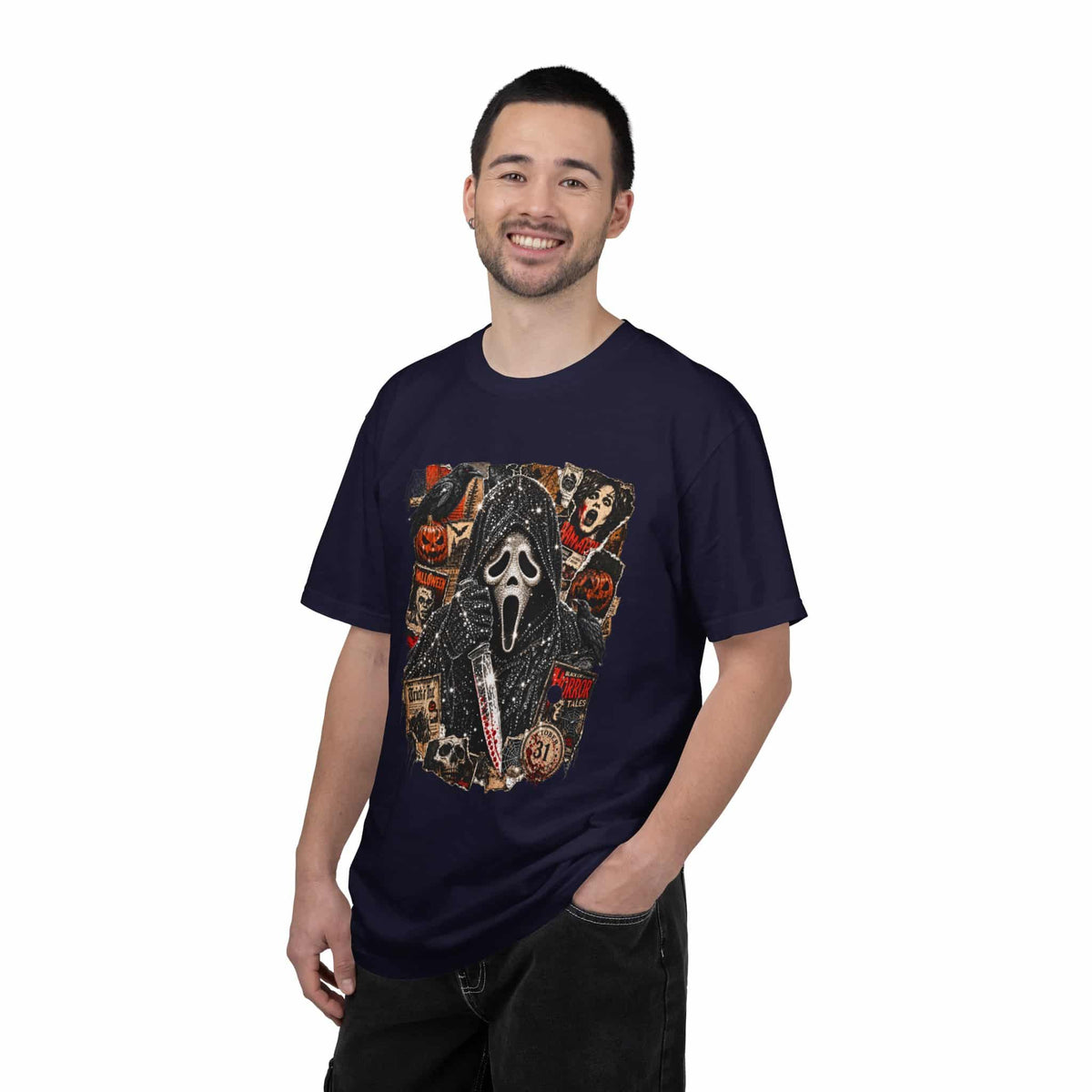 Halloween Horror Unisex Garment-Dyed T-shirt image 116