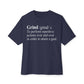 Grind Definition Unisex Oversized Boxy Tee - Navy, L image
