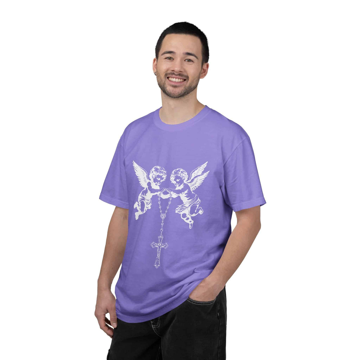 Heavenly Guardians Unisex Garment-Dyed T-shirt image 53