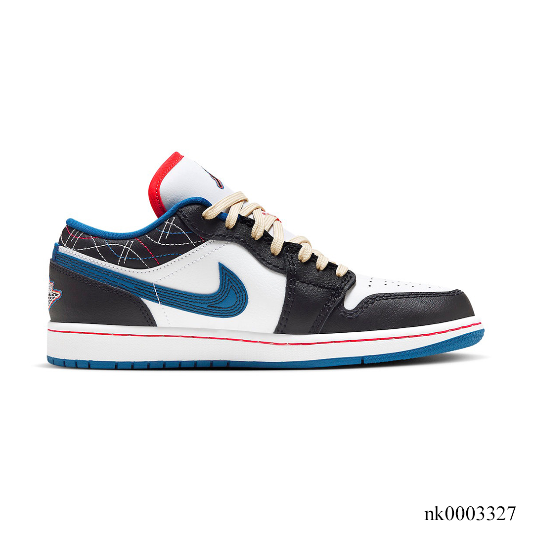 AJ 1 Low SE Black Industrial Blue Shoes Sneakers - nk0003327 image 0