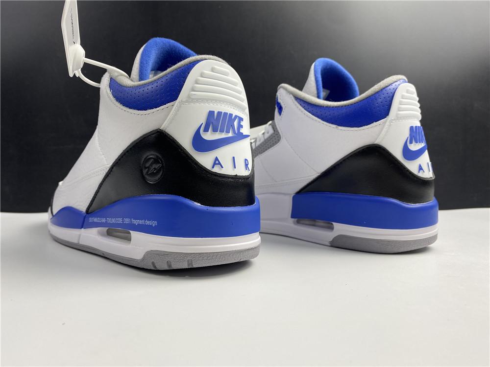 AJ 3 Fragment White Blue Shoes Sneakers - nk0000859 image 13