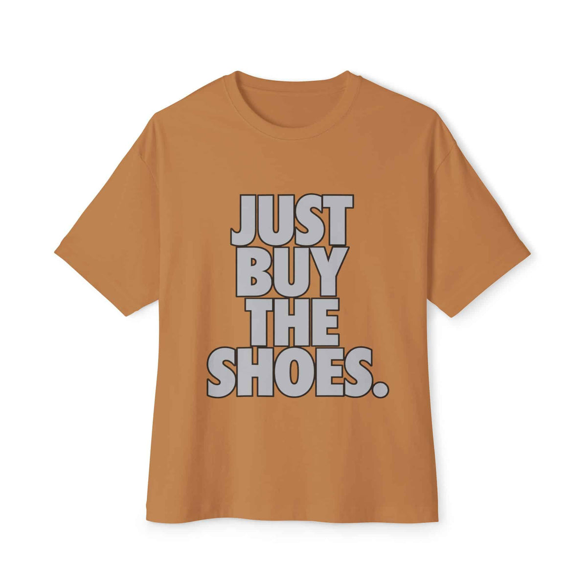 Graphic Print Unisex Oversized Boxy Tee – POD0033 - Toast, XS image