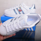 AD Superstar White Silver Metallic Shoes Sneakers - nk0005445 image 9