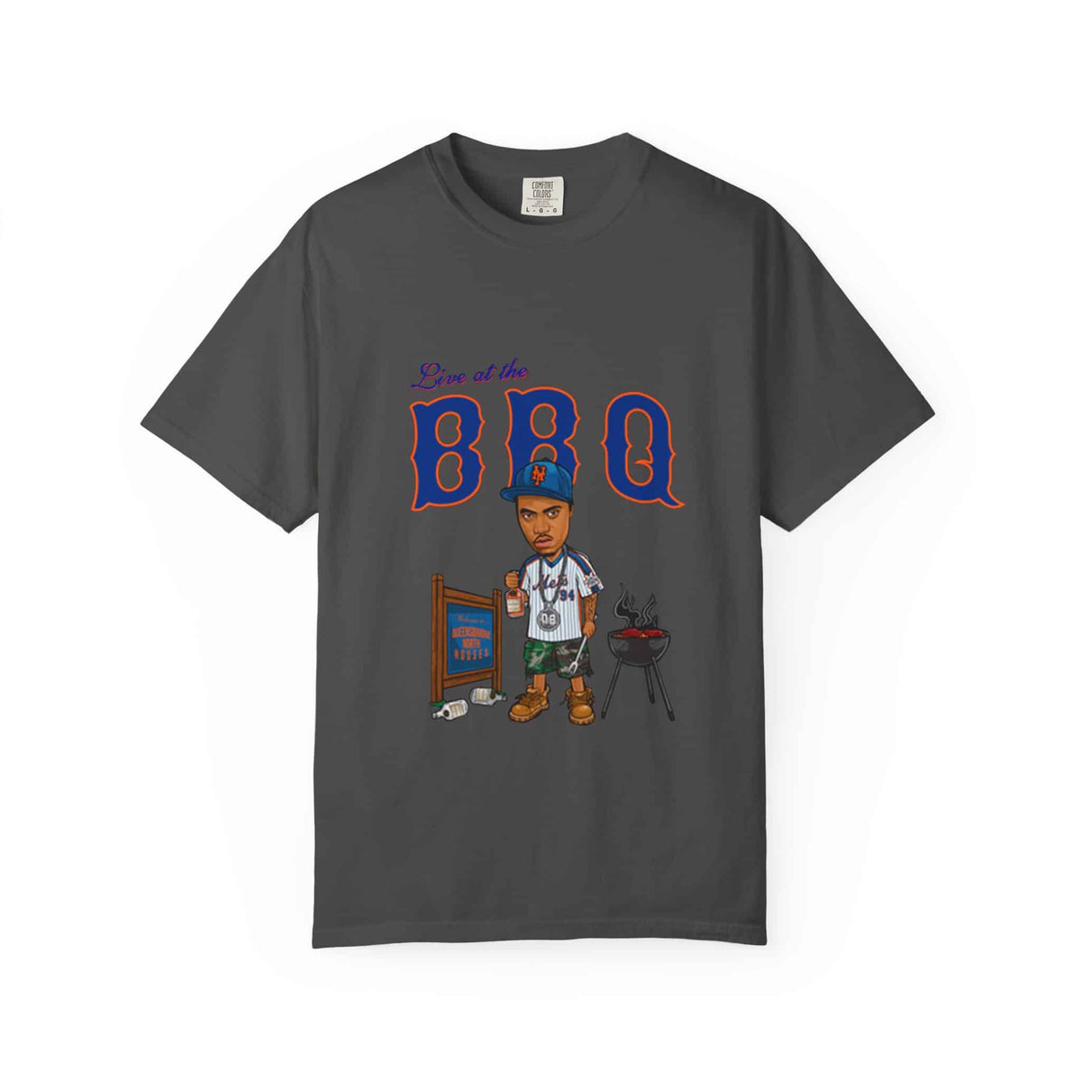 Rap Nas Live At The BBQ Unisex Garment-Dyed T-shirt image 48