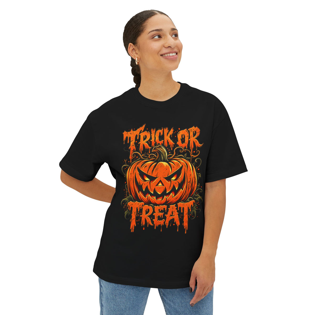 Trick or Treat Unisex Oversized Boxy Tee image 3