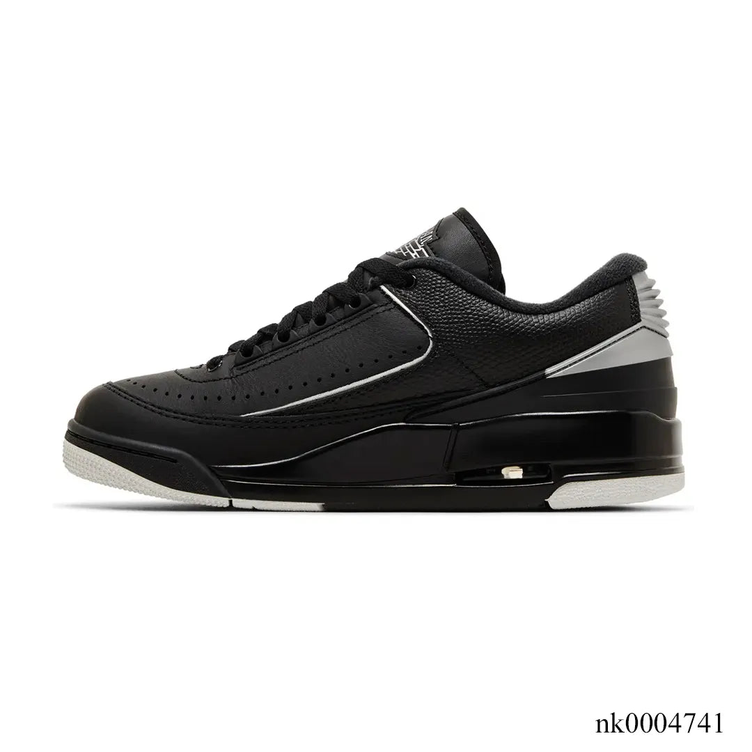 AJ 2/3 Black Metallic Silver Shoes Sneakers - nk0004741 image 1